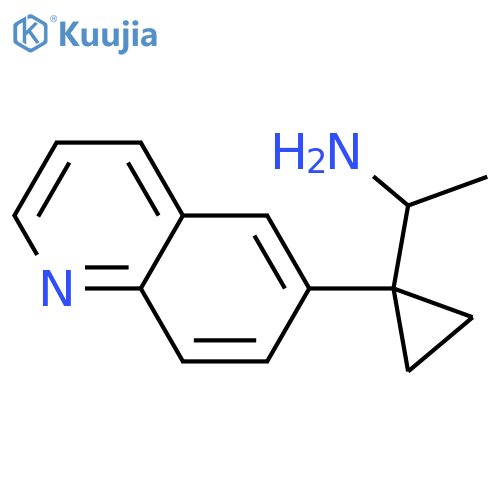 1-1-(quinolin-6-yl)cyclopropylethan-1-amine structure