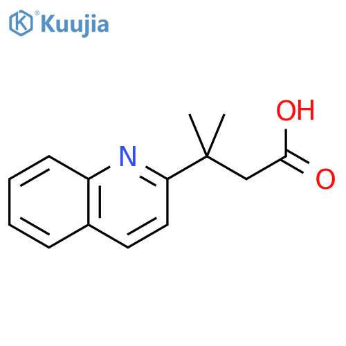 3-methyl-3-(quinolin-2-yl)butanoic acid structure