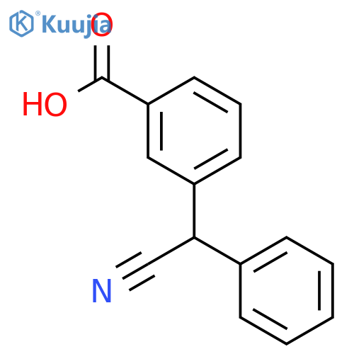 Benzoicacid, 3-(cyanophenylmethyl)- structure