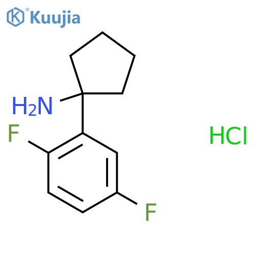 1-(2,5-Difluorophenyl)cyclopentan-1-amine;hydrochloride structure