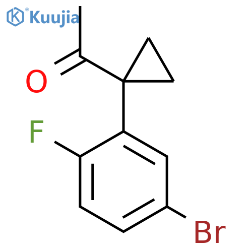 1-1-(5-bromo-2-fluorophenyl)cyclopropylethan-1-one structure