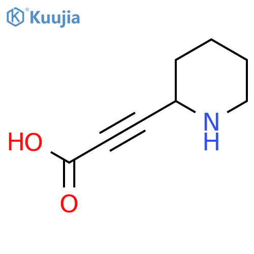 3-(Piperidin-2-yl)prop-2-ynoic acid structure