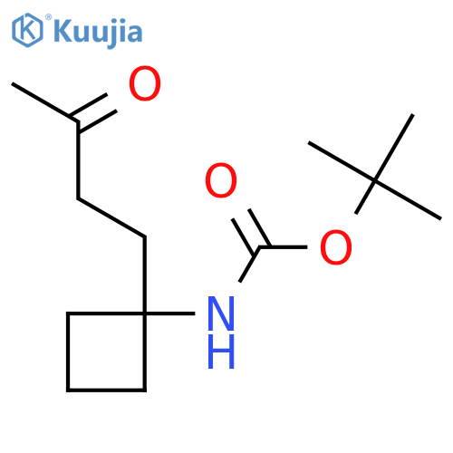 tert-butyl N-1-(3-oxobutyl)cyclobutylcarbamate structure