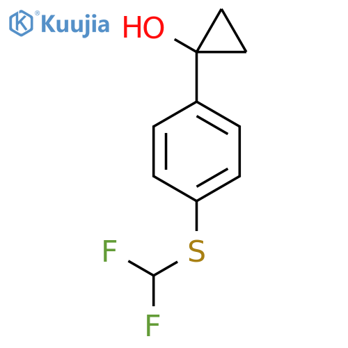 1-{4-(difluoromethyl)sulfanylphenyl}cyclopropan-1-ol structure