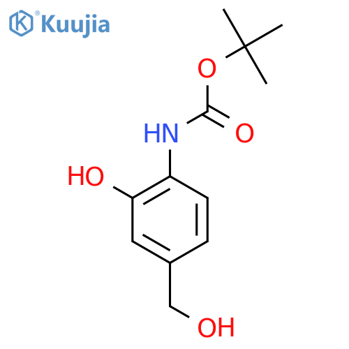 tert-butyl N-2-hydroxy-4-(hydroxymethyl)phenylcarbamate structure