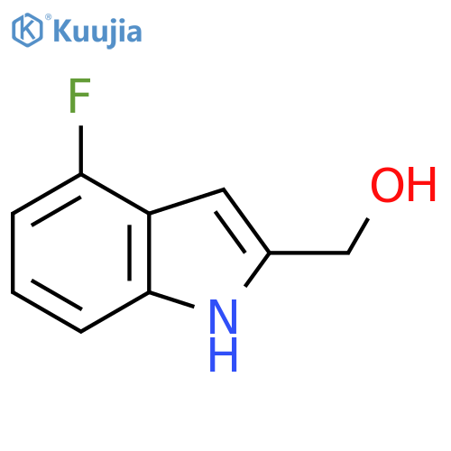 (4-Fluoro-1H-indol-2-yl)methanol structure