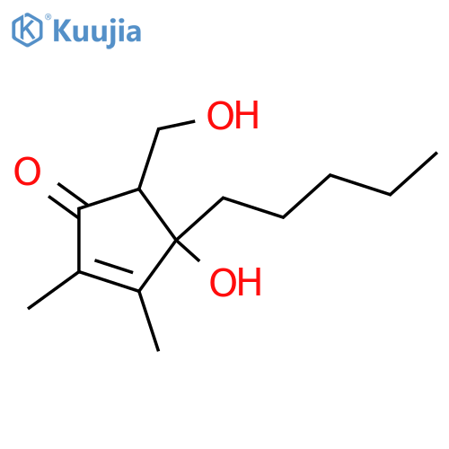 4-Hydroxy-5-(hydroxymethyl)-2,3-dimethyl-4-pentyl-2-cyclopenten-1-one structure