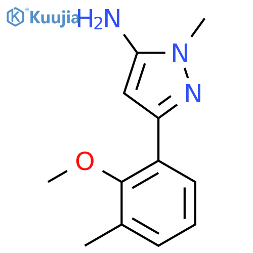 3-(2-methoxy-3-methylphenyl)-1-methyl-1H-pyrazol-5-amine structure