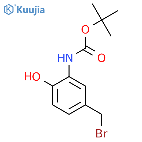 tert-butyl N-5-(bromomethyl)-2-hydroxyphenylcarbamate structure