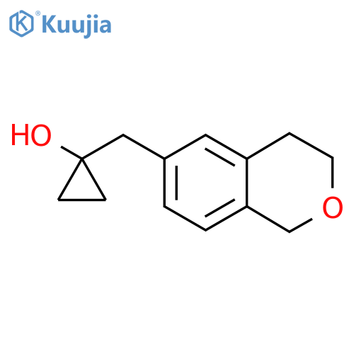 1-(3,4-dihydro-1H-2-benzopyran-6-yl)methylcyclopropan-1-ol structure