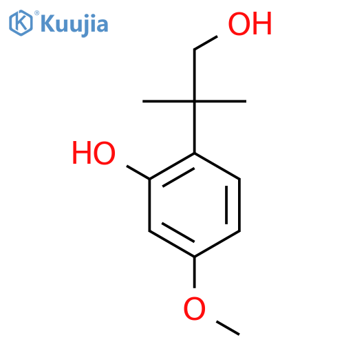 2-(1-hydroxy-2-methylpropan-2-yl)-5-methoxyphenol structure