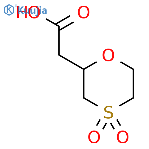 2-(4,4-dioxo-1,4lambda6-oxathian-2-yl)acetic acid structure