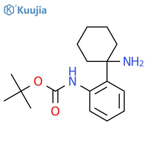 tert-butyl N-2-(1-aminocyclohexyl)phenylcarbamate structure
