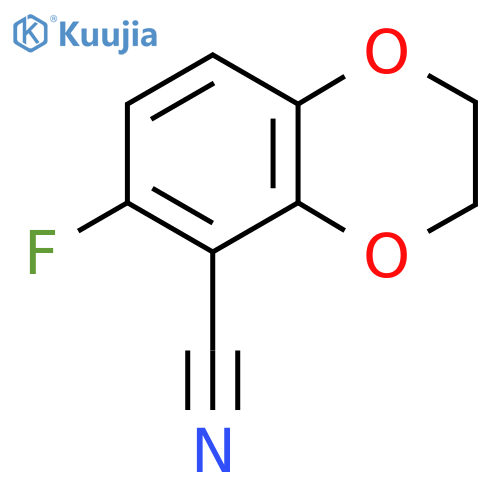 6-Fluoro-2,3-dihydrobenzo[b][1,4]dioxine-5-carbonitrile structure