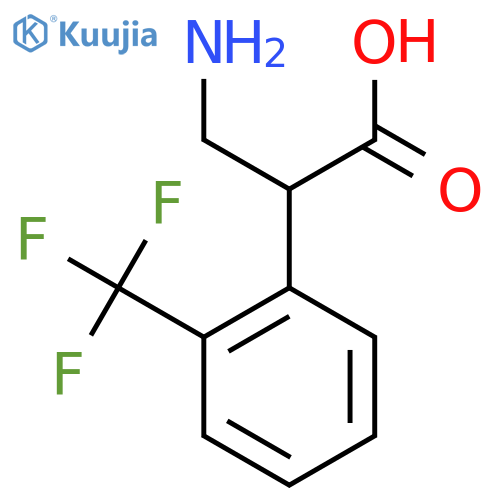 3-amino-2-2-(trifluoromethyl)phenylpropanoic acid structure