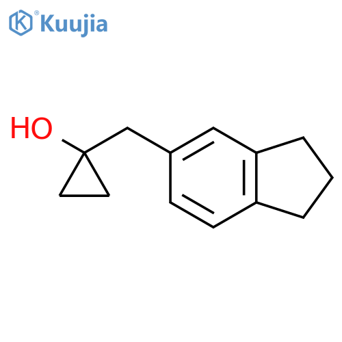 1-(2,3-dihydro-1H-inden-5-yl)methylcyclopropan-1-ol structure