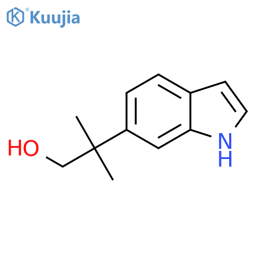 2-(1H-indol-6-yl)-2-methylpropan-1-ol structure