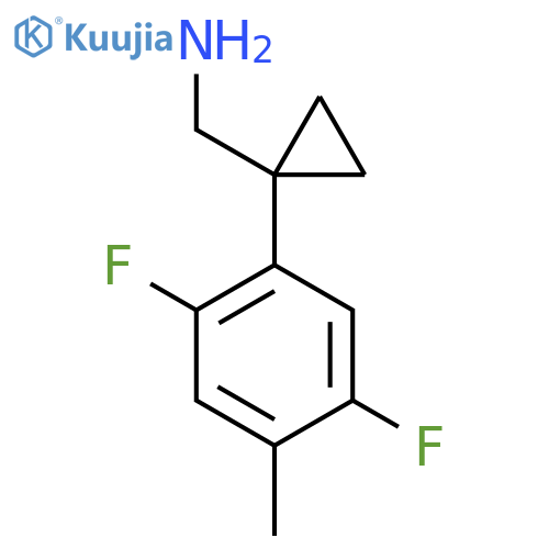 1-(2,5-difluoro-4-methylphenyl)cyclopropylmethanamine structure