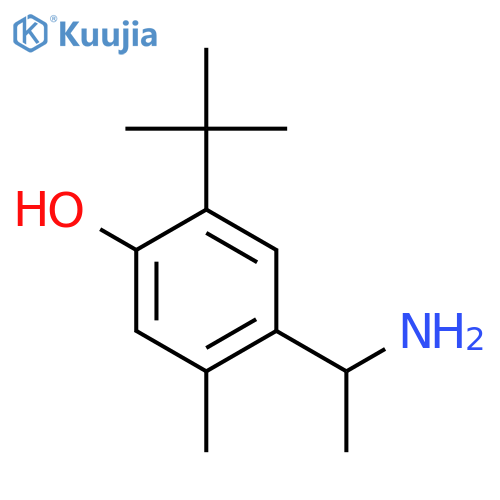 4-(1-Aminoethyl)-2-tert-butyl-5-methylphenol structure