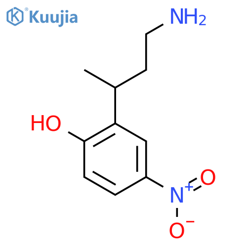 2-(4-aminobutan-2-yl)-4-nitrophenol structure