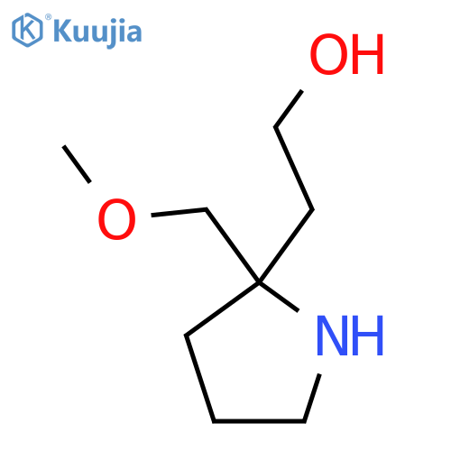 2-2-(methoxymethyl)pyrrolidin-2-ylethan-1-ol structure