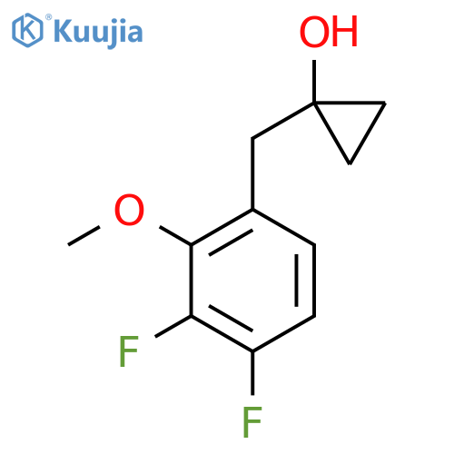1-(3,4-difluoro-2-methoxyphenyl)methylcyclopropan-1-ol structure
