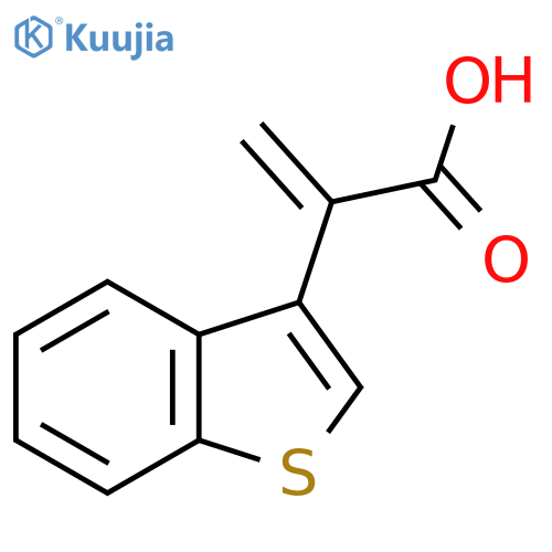 2-(1-benzothiophen-3-yl)prop-2-enoic acid structure