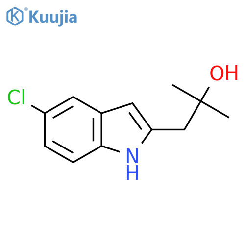1-(5-chloro-1H-indol-2-yl)-2-methylpropan-2-ol structure