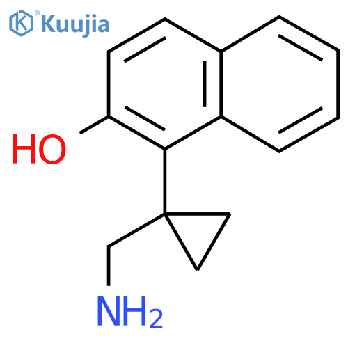 1-1-(aminomethyl)cyclopropylnaphthalen-2-ol structure