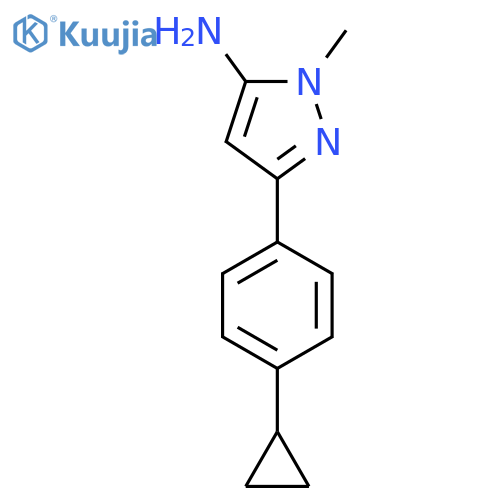 3-(4-cyclopropylphenyl)-1-methyl-1H-pyrazol-5-amine structure