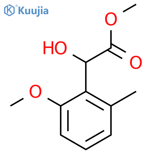 methyl 2-hydroxy-2-(2-methoxy-6-methylphenyl)acetate structure