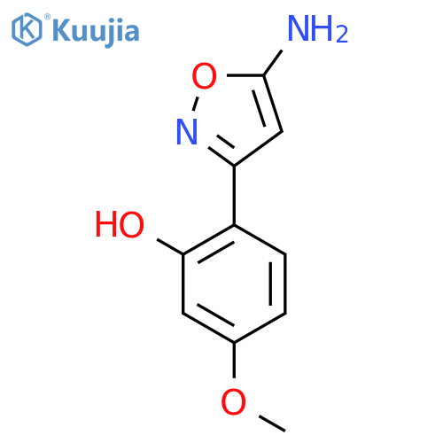 2-(5-amino-1,2-oxazol-3-yl)-5-methoxyphenol structure