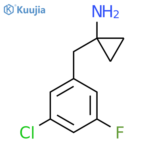 1-(3-chloro-5-fluorophenyl)methylcyclopropan-1-amine structure