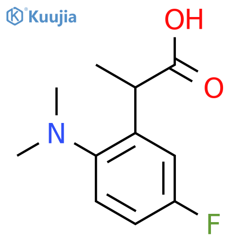 2-2-(dimethylamino)-5-fluorophenylpropanoic acid structure