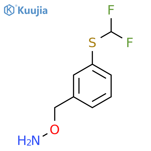 O-({3-(difluoromethyl)sulfanylphenyl}methyl)hydroxylamine structure