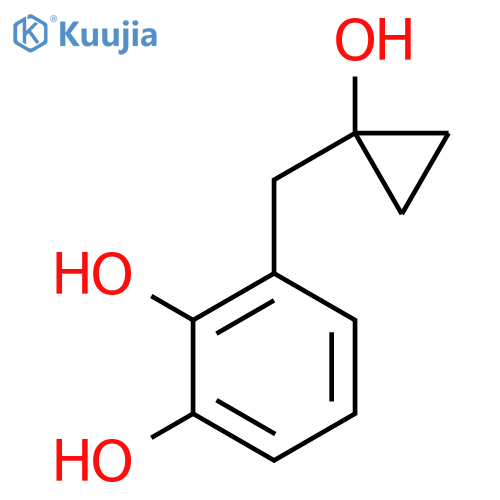 3-(1-hydroxycyclopropyl)methylbenzene-1,2-diol structure