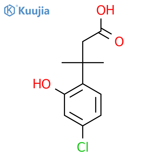 3-(4-chloro-2-hydroxyphenyl)-3-methylbutanoic acid structure