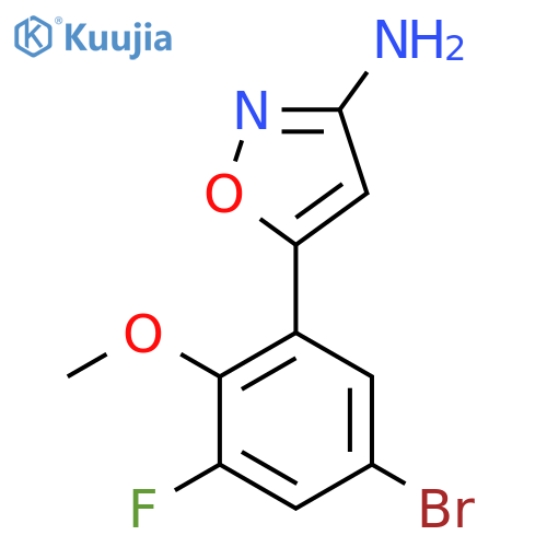 5-(5-bromo-3-fluoro-2-methoxyphenyl)-1,2-oxazol-3-amine structure
