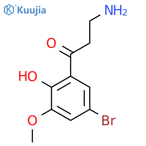 3-amino-1-(5-bromo-2-hydroxy-3-methoxyphenyl)propan-1-one structure