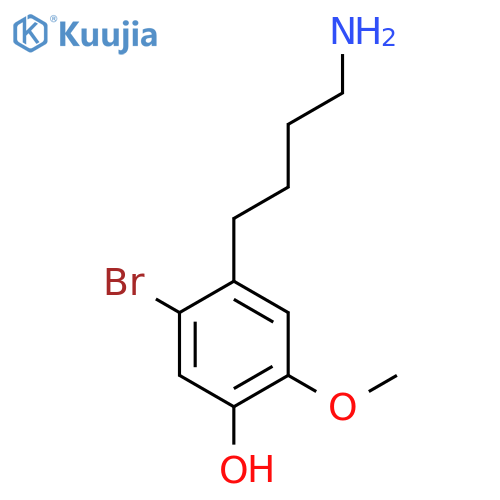 4-(4-aminobutyl)-5-bromo-2-methoxyphenol structure