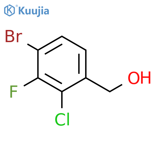 4-Bromo-2-chloro-3-fluorobenzyl alcohol structure
