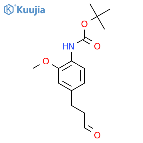tert-butyl N-2-methoxy-4-(3-oxopropyl)phenylcarbamate structure