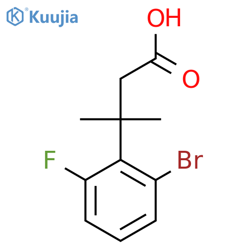 3-(2-Bromo-6-fluorophenyl)-3-methylbutanoic acid structure