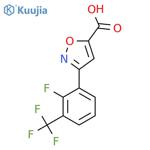 3-2-fluoro-3-(trifluoromethyl)phenyl-1,2-oxazole-5-carboxylic acid structure