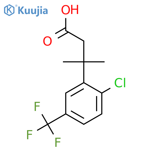 3-2-chloro-5-(trifluoromethyl)phenyl-3-methylbutanoic acid structure