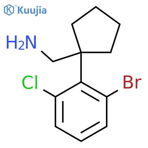 1-(2-bromo-6-chlorophenyl)cyclopentylmethanamine structure