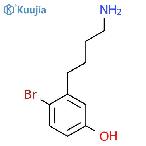 3-(4-aminobutyl)-4-bromophenol structure