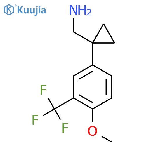 {1-4-methoxy-3-(trifluoromethyl)phenylcyclopropyl}methanamine structure