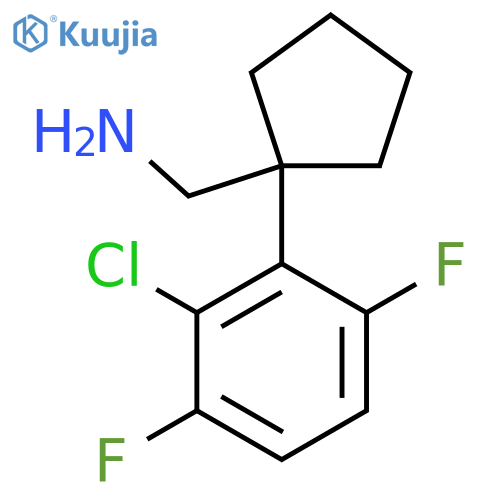 1-(2-chloro-3,6-difluorophenyl)cyclopentylmethanamine structure