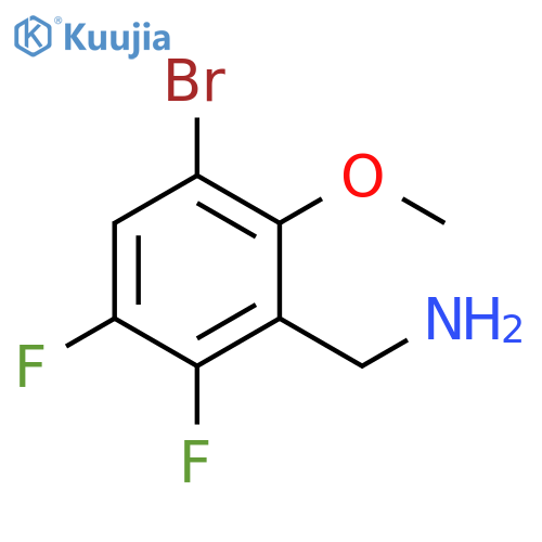 3-Bromo-5,6-difluoro-2-methoxybenzylamine structure